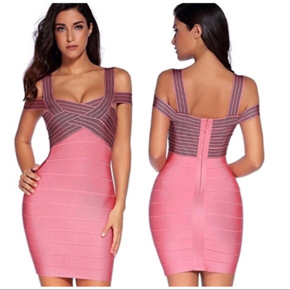 Double Strap Bodycon Bandage Dress